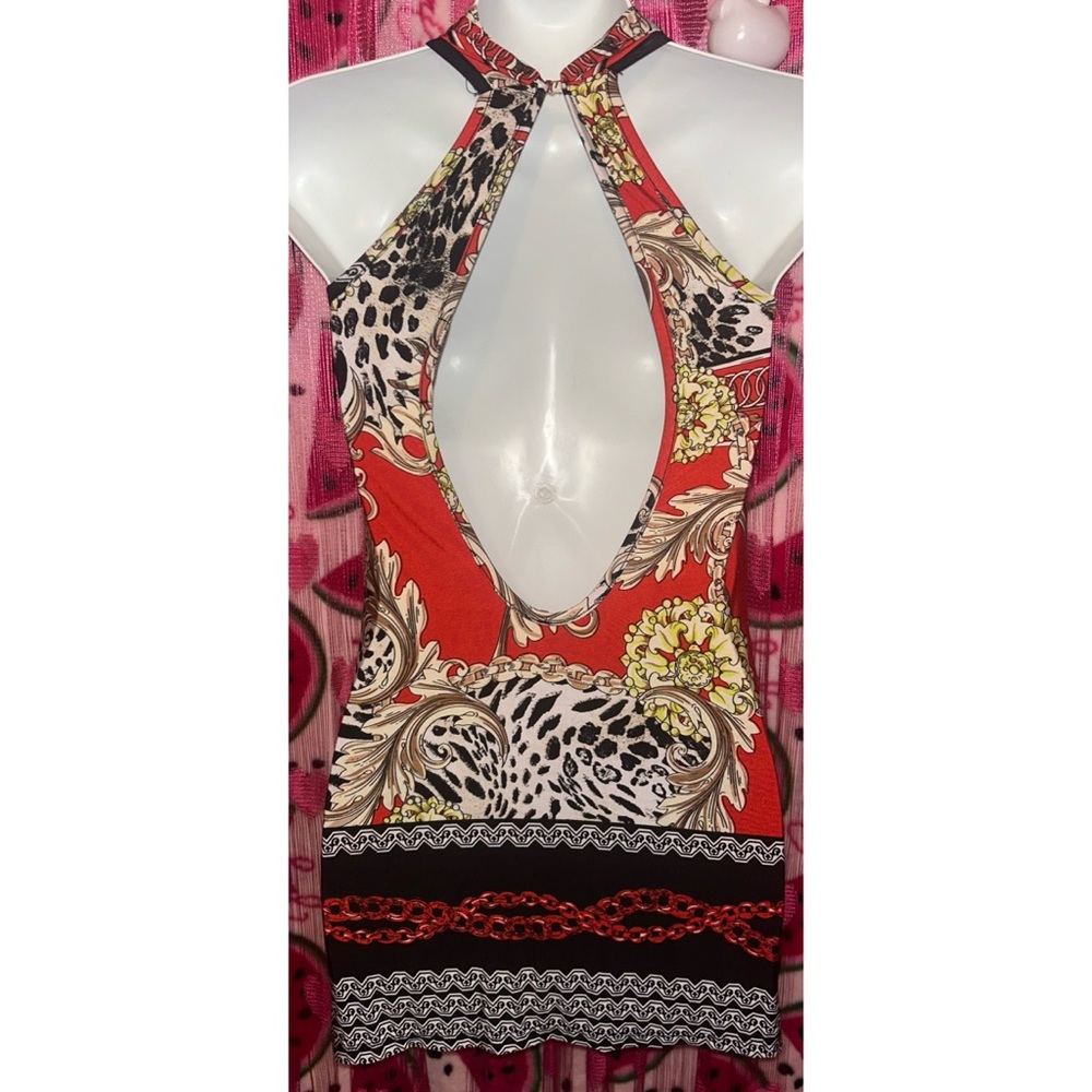 Arden B Backless Patterned Dress - image 4